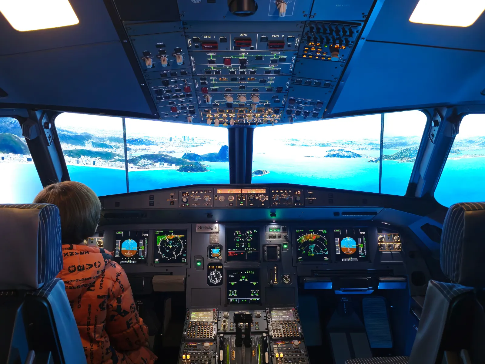 Flight simulator cockpit experience